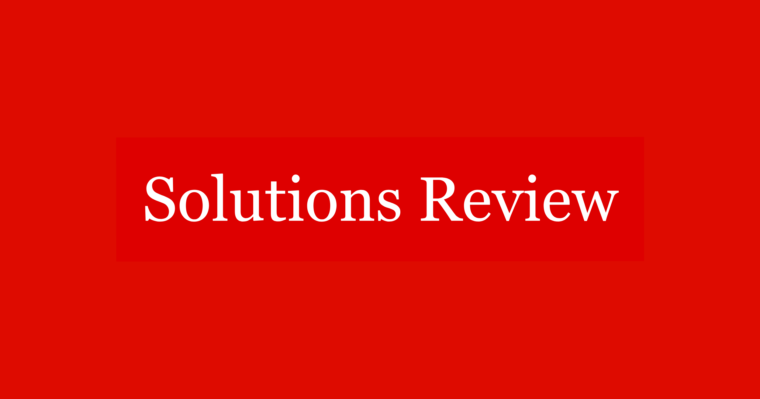 Solutions Review